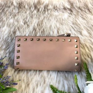 Valentino Garavani Stud Leather Wallet